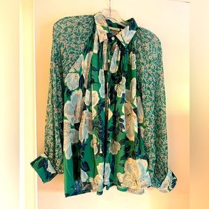 Multi flower pattern blouse